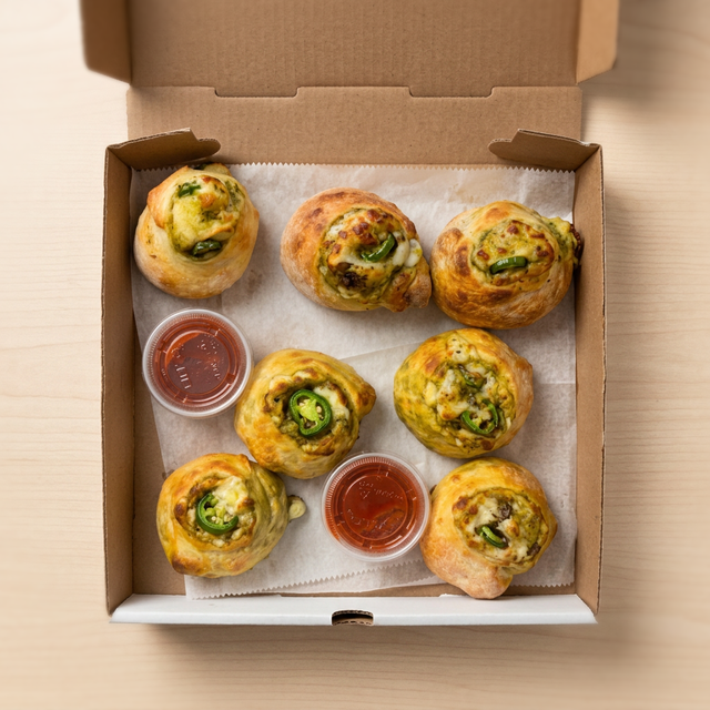 Jalapeño Cheddar Garlic Knots.